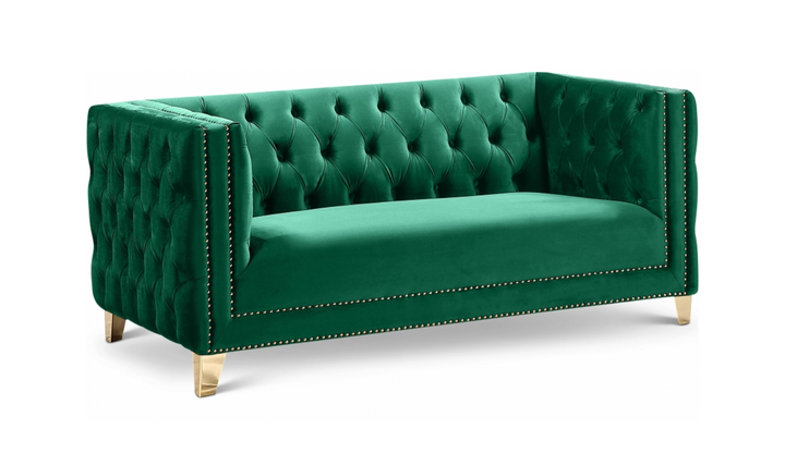 Meridian Furniture Michelle Velvet Upholstered Loveseat Sofa-Jennifer Furniture