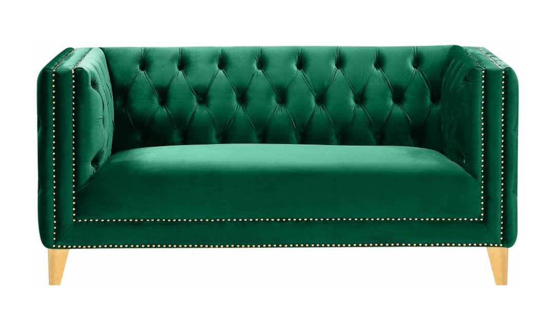 Meridian Furniture Michelle Velvet Upholstered Loveseat Sofa-Jennifer Furniture