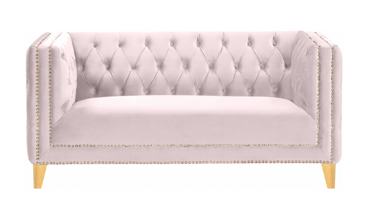 Meridian Furniture Michelle Velvet Upholstered Loveseat Sofa-Jennifer Furniture