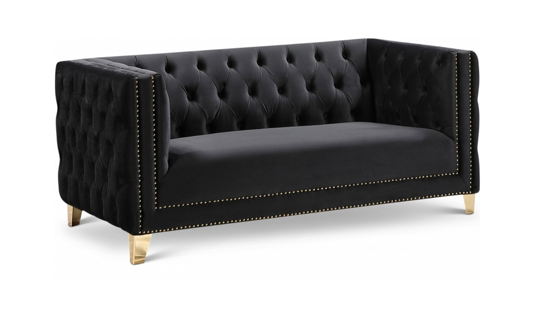 Meridian Furniture Michelle Velvet Upholstered Loveseat Sofa