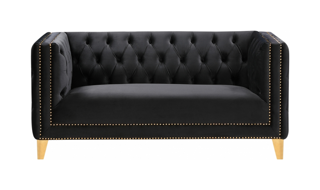 Meridian Furniture Michelle Velvet Upholstered Loveseat Sofa