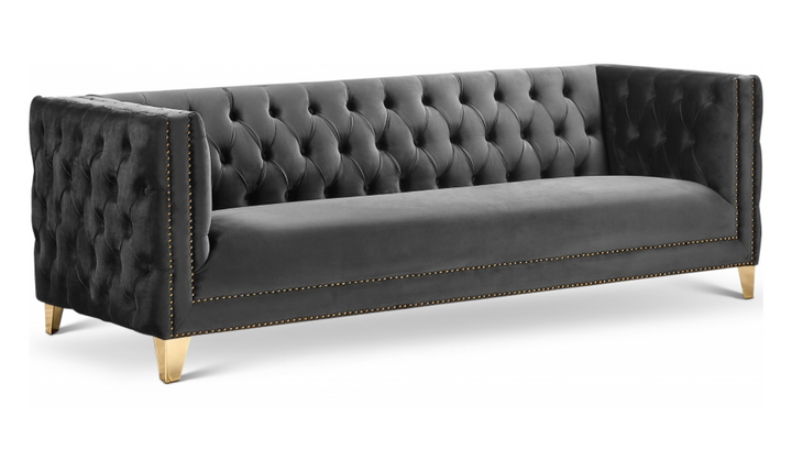 Meridian Furniture Michelle Velvet Upholstered Sofa-Jennifer Furniture