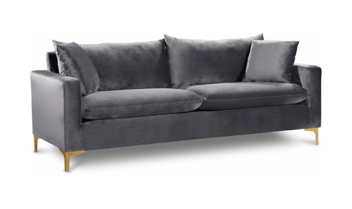 Meridian Furniture Naomi 3-Seater Velvet Upholstered Sofa