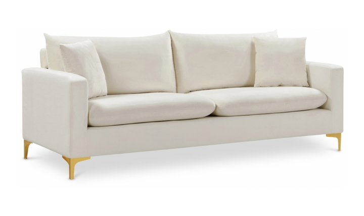 Meridian Furniture Naomi 3-Seater Velvet Upholstered Sofa