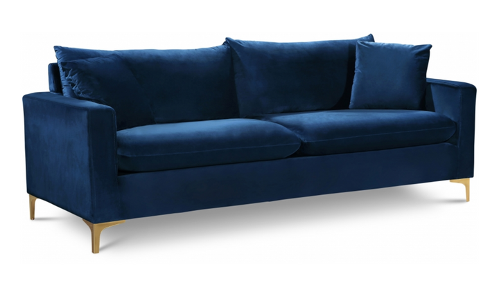 Meridian Furniture Naomi 3-Seater Velvet Upholstered Sofa