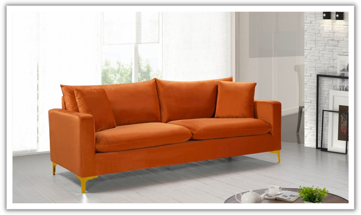 Meridian Furniture Naomi Velvet Upholstered Sofa-Jennifer Furniture