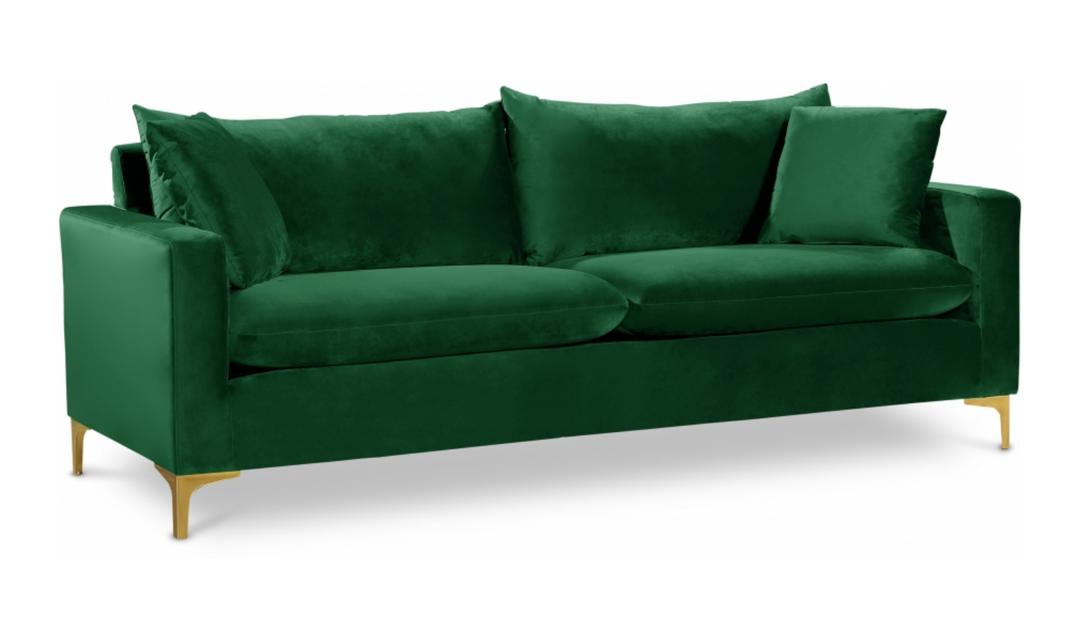Meridian Furniture Naomi 3-Seater Velvet Upholstered Sofa