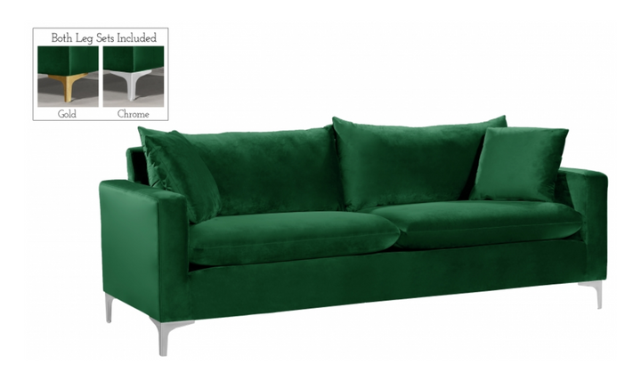 Meridian Furniture Naomi Velvet Upholstered Sofa-Jennifer Furniture