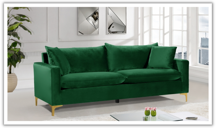 Meridian Furniture Naomi Velvet Upholstered Sofa-Jennifer Furniture