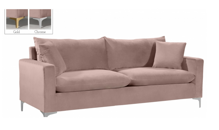 Meridian Furniture Naomi 3-Seater Velvet Upholstered Sofa
