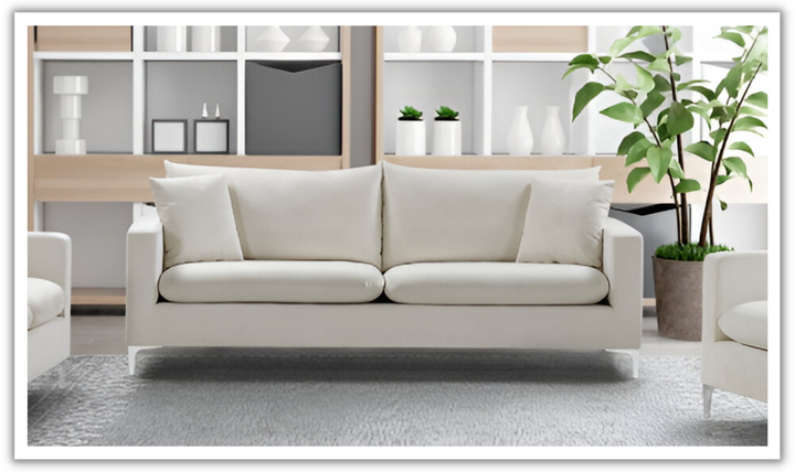 Meridian Furniture Naomi Velvet Upholstered Sofa-Jennifer Furniture