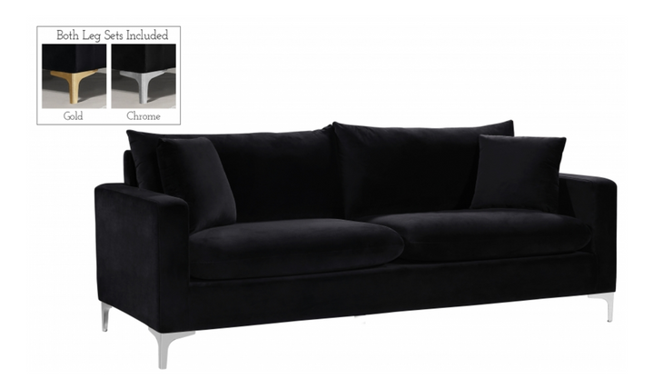 Meridian Furniture Naomi Velvet Upholstered Sofa-Jennifer Furniture