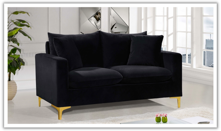 Meridian Furniture Naomi  Velvet Upholstered Loveseat-Jennifer Furniture