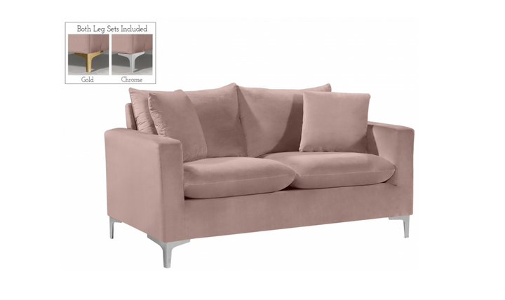 Meridian Furniture Naomi  Velvet Upholstered Loveseat-Jennifer Furniture