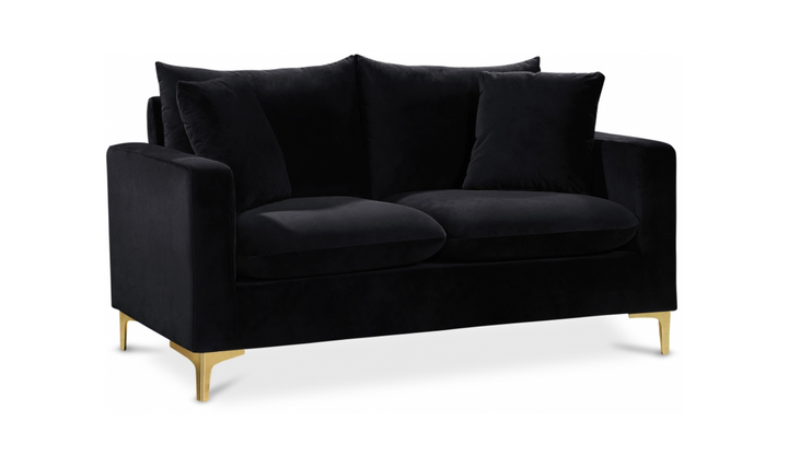 Meridian Furniture Naomi 58" Velvet Upholstered Loveseat