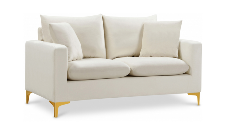 Meridian Furniture Naomi 58" Velvet Upholstered Loveseat
