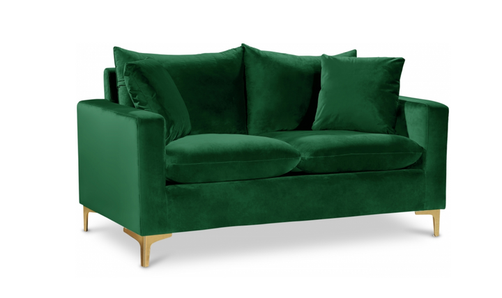 Meridian Furniture Naomi 58" Velvet Upholstered Loveseat