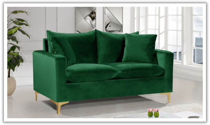 Meridian Furniture Naomi  Velvet Upholstered Loveseat-Jennifer Furniture