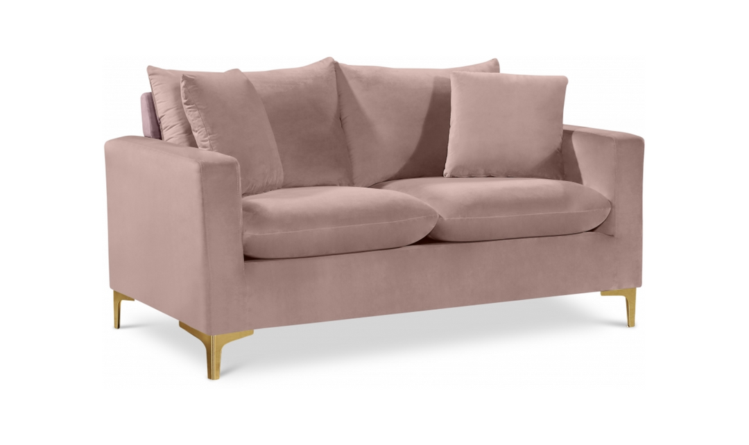 Meridian Furniture Naomi 58" Velvet Upholstered Loveseat