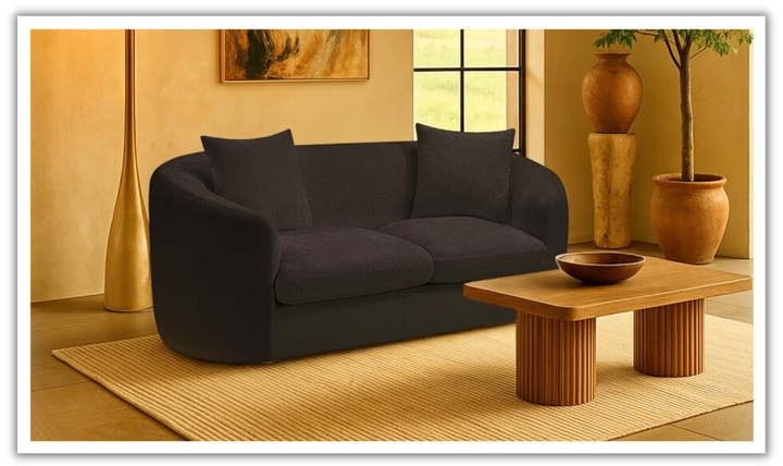 Meridian Furniture Penelope 2-Seater Chenille Fabric Upholstered Loveseat-jennifer furniture
