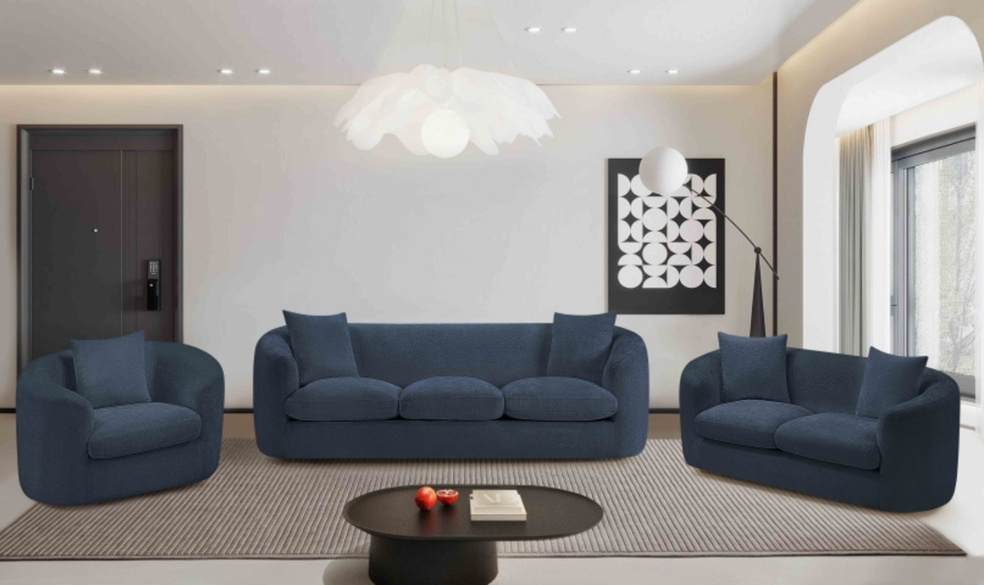 Meridian Furniture Penelope 2-Seater Chenille Fabric Upholstered Loveseat-jennifer furniture