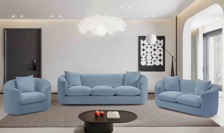 Meridian Furniture Penelope 2-Seater Chenille Fabric Upholstered Loveseat-jennifer furniture