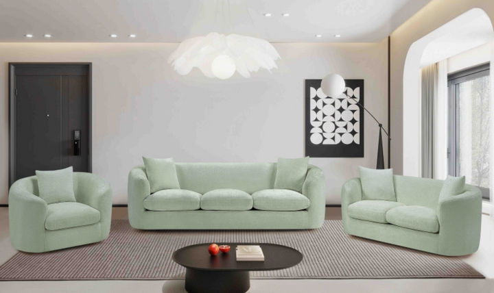 Meridian Furniture Penelope 2-Seater Chenille Fabric Upholstered Loveseat-jennifer furniture