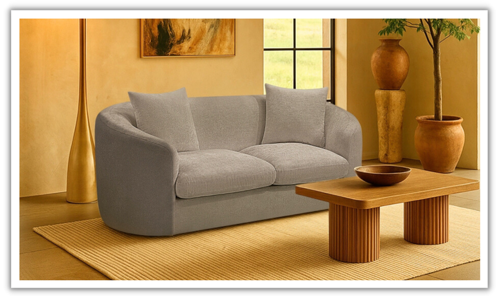 Meridian Furniture Penelope 2-Seater Chenille Fabric Upholstered Loveseat-jennifer furniture