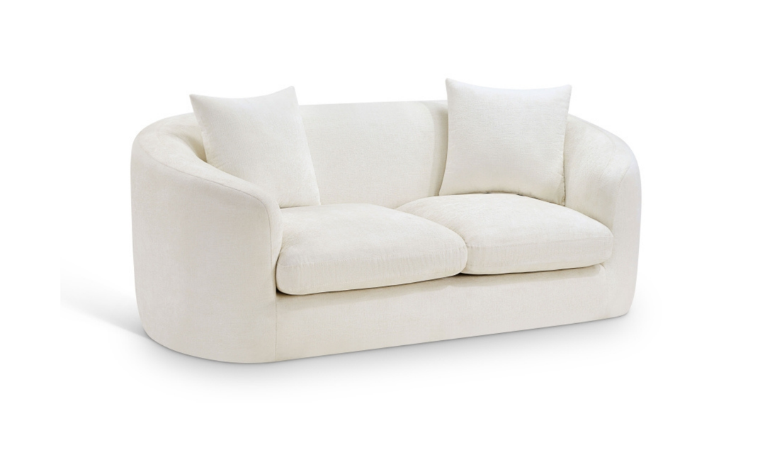 Meridian Furniture Penelope 2-Seater Chenille Fabric Upholstered Loveseat-jennifer furniture