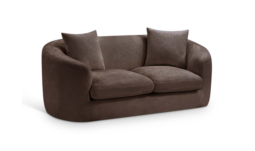 Meridian Furniture Penelope 2-Seater Chenille Fabric Upholstered Loveseat-jennifer furniture