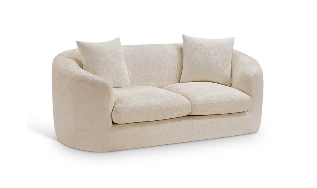 Meridian Furniture Penelope 2-Seater Chenille Fabric Upholstered Loveseat-jennifer furniture