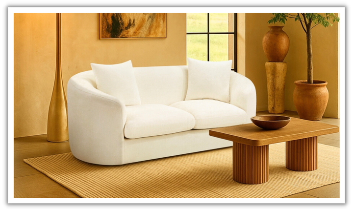 Meridian Furniture Penelope 2-Seater Chenille Fabric Upholstered Loveseat-jennifer furniture