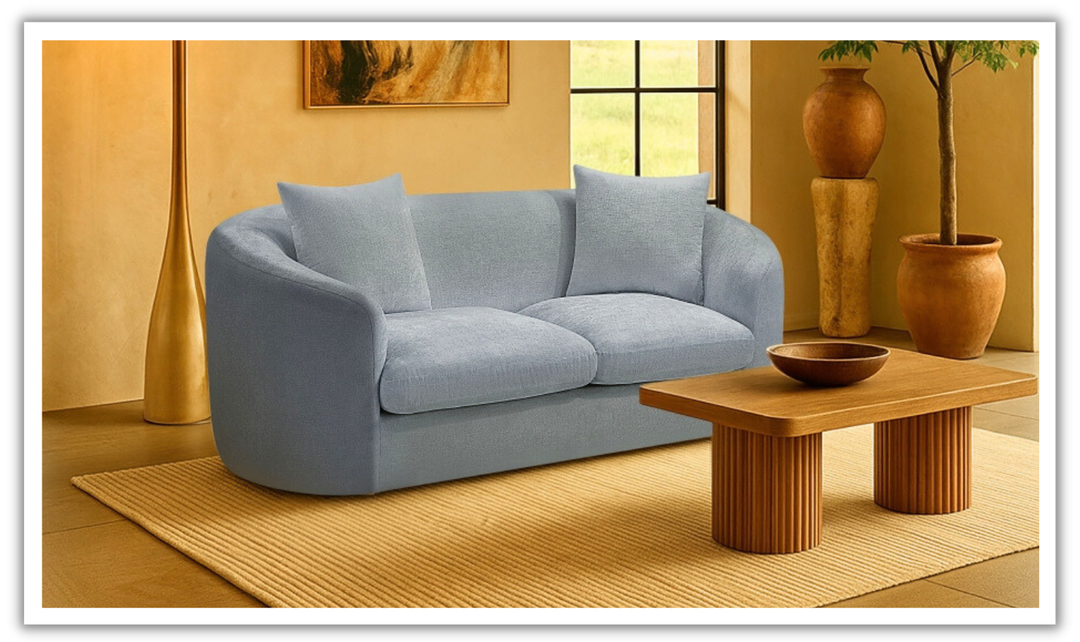 Meridian Furniture Penelope 2-Seater Chenille Fabric Upholstered Loveseat-jennifer furniture