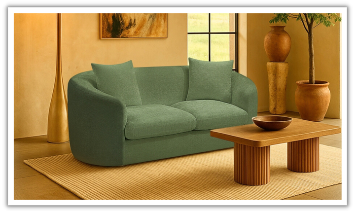 Meridian Furniture Penelope 2-Seater Chenille Fabric Upholstered Loveseat-jennifer furniture