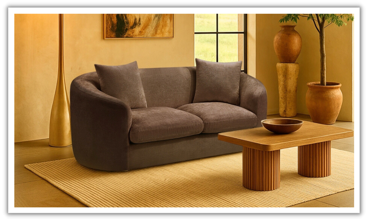 Meridian Furniture Penelope 2-Seater Chenille Fabric Upholstered Loveseat-jennifer furniture