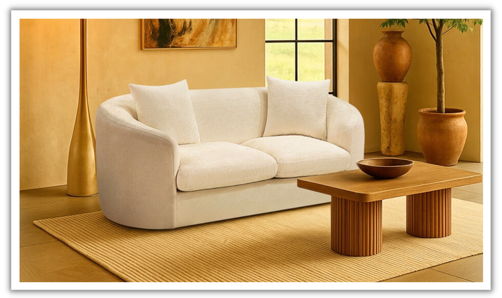 Meridian Furniture Penelope 2-Seater Chenille Fabric Upholstered Loveseat-jennifer furniture
