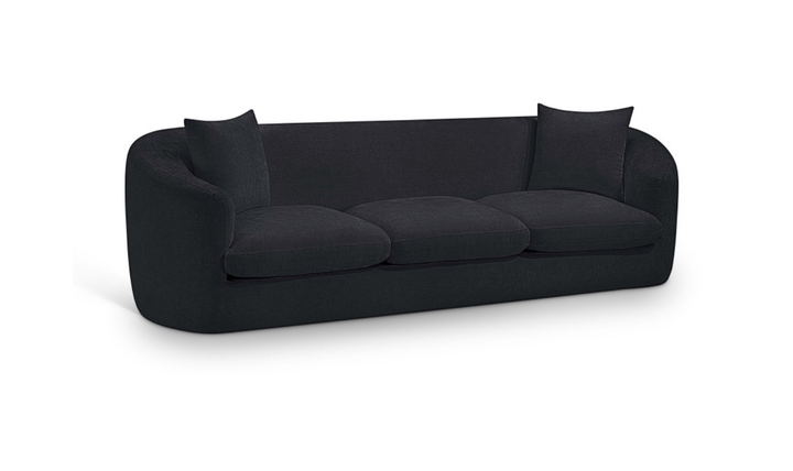 Meridian Furniture Penelope 3-Seater Chenille Fabric Upholstered Sofa