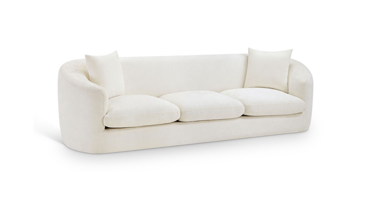 Meridian Furniture Penelope 3-Seater Chenille Fabric Upholstered Sofa