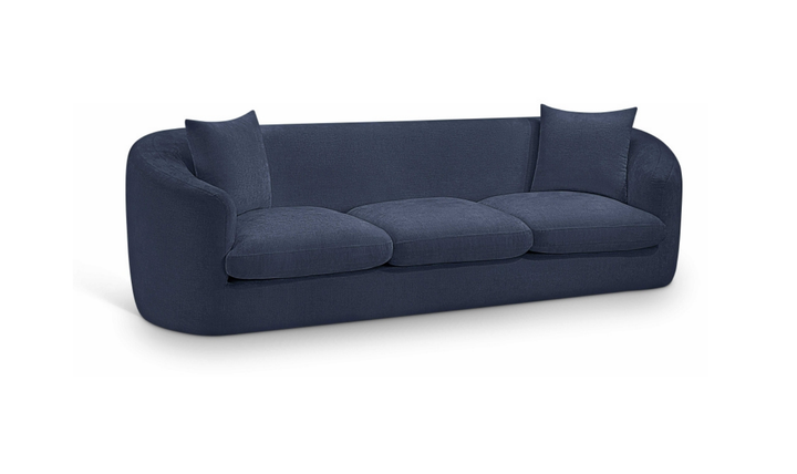 Meridian Furniture Penelope 3-Seater Chenille Fabric Upholstered Sofa
