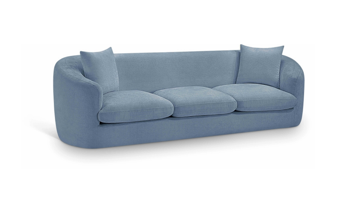 Meridian Furniture Penelope 3-Seater Chenille Fabric Upholstered Sofa