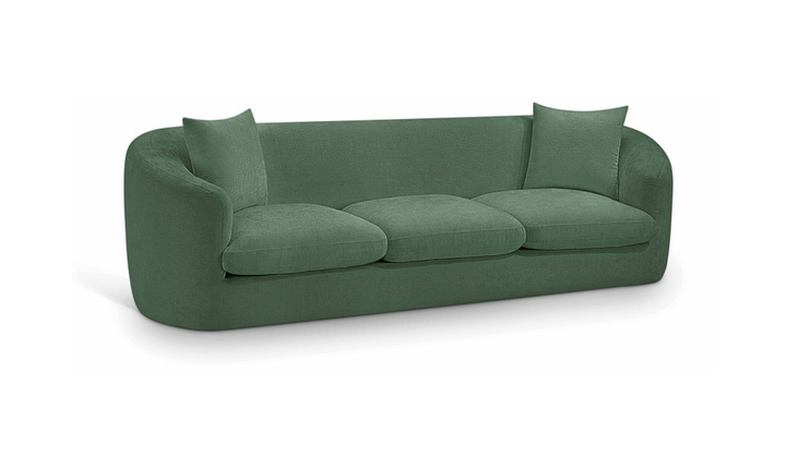 Meridian Furniture Penelope 3-Seater Chenille Fabric Upholstered Sofa
