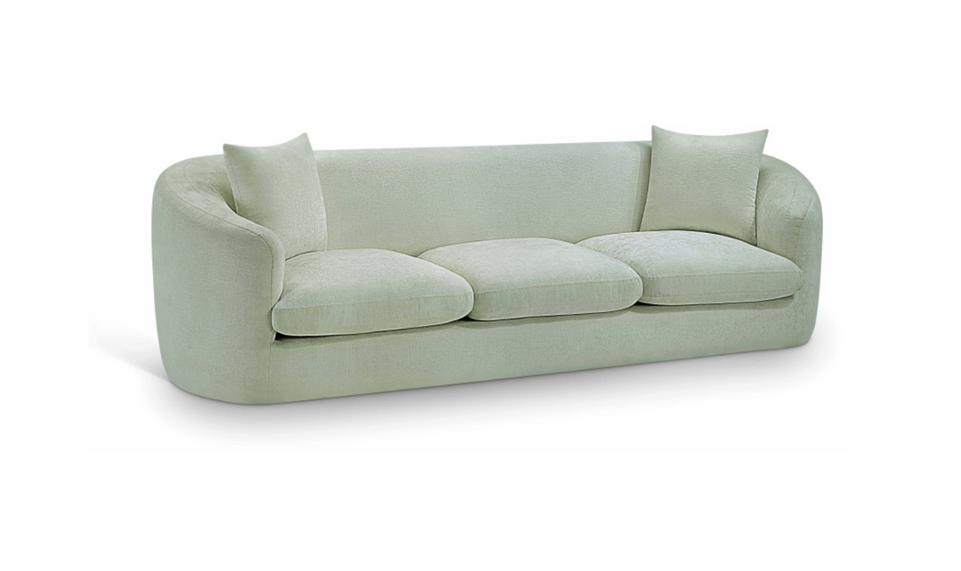 Meridian Furniture Penelope 3-Seater Chenille Fabric Upholstered Sofa