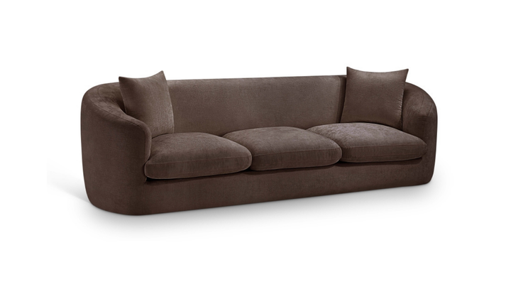 Meridian Furniture Penelope 3-Seater Chenille Fabric Upholstered Sofa
