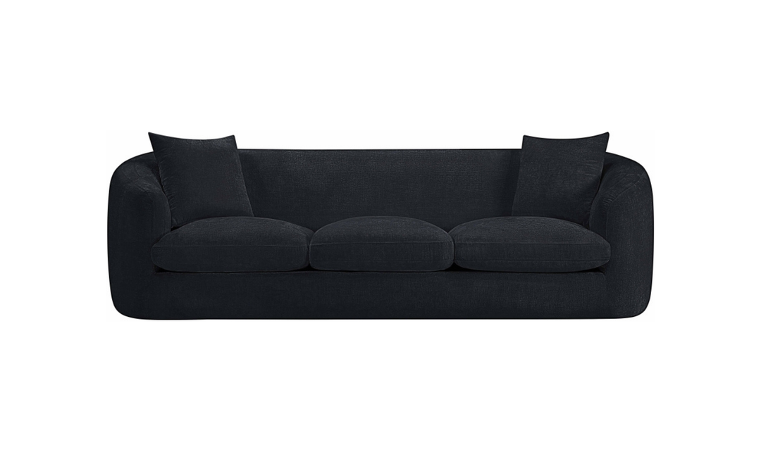 Meridian Furniture Penelope 3-Seater Chenille Fabric Upholstered Sofa