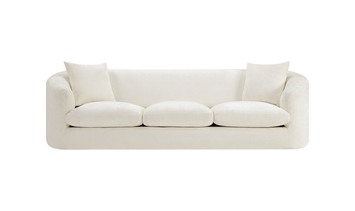 Meridian Furniture Penelope 3-Seater Chenille Fabric Upholstered Sofa