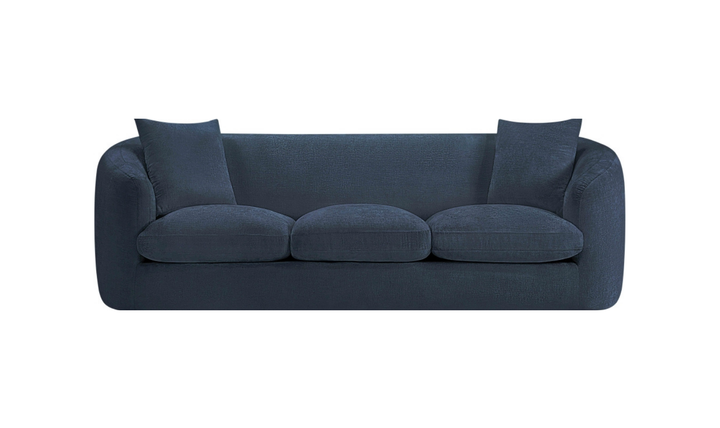 Meridian Furniture Penelope 3-Seater Chenille Fabric Upholstered Sofa