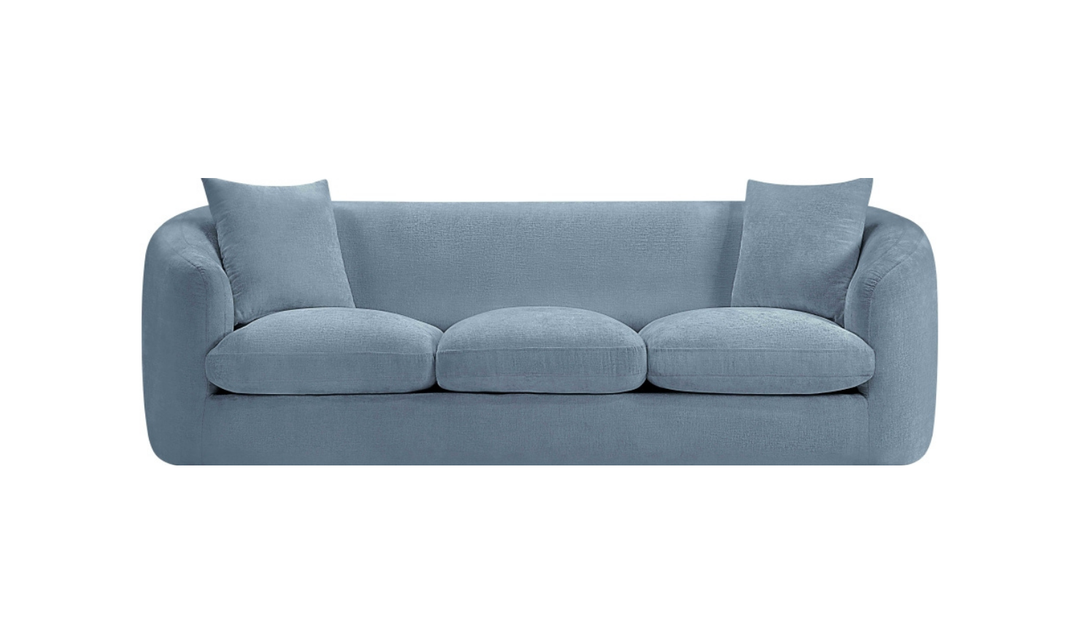 Meridian Furniture Penelope 3-Seater Chenille Fabric Upholstered Sofa