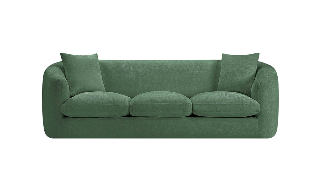 Meridian Furniture Penelope 3-Seater Chenille Fabric Upholstered Sofa