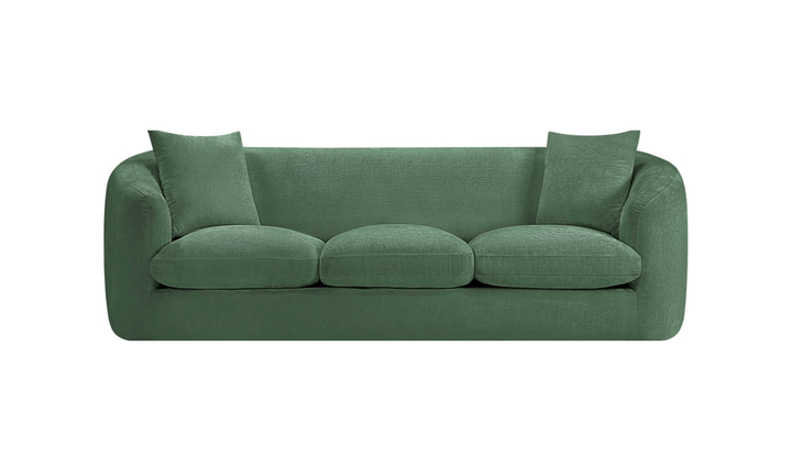 Meridian Furniture Penelope 3-Seater Chenille Fabric Upholstered Sofa