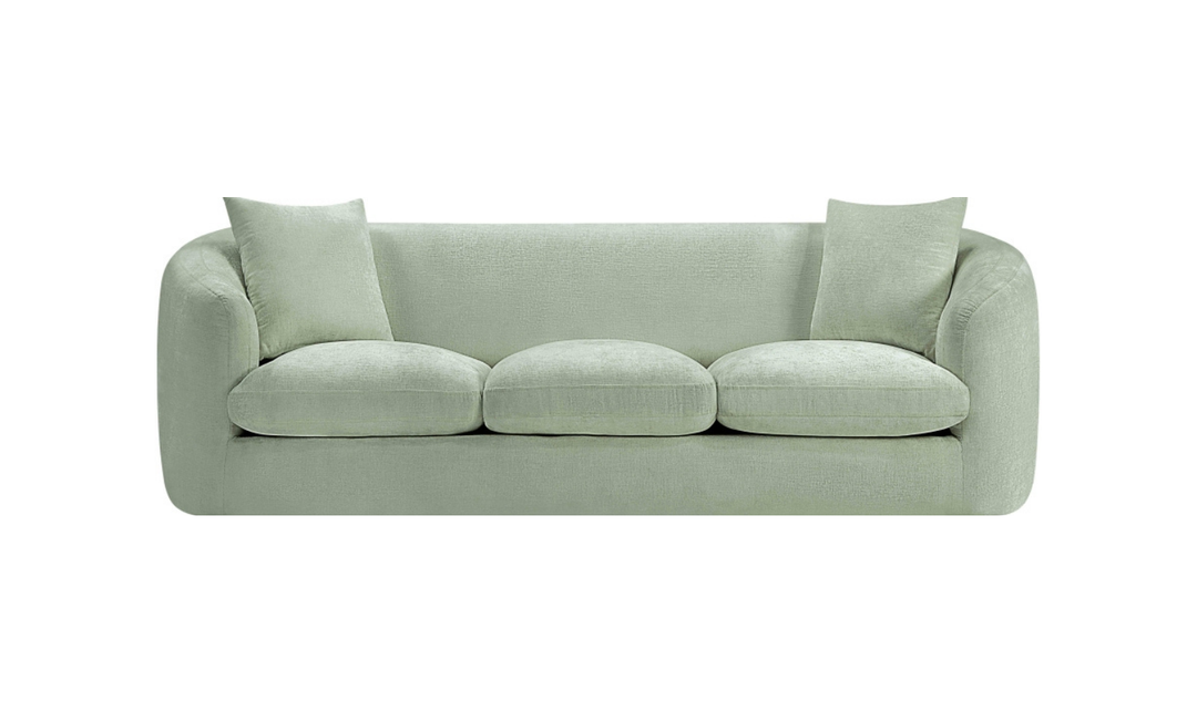 Meridian Furniture Penelope 3-Seater Chenille Fabric Upholstered Sofa